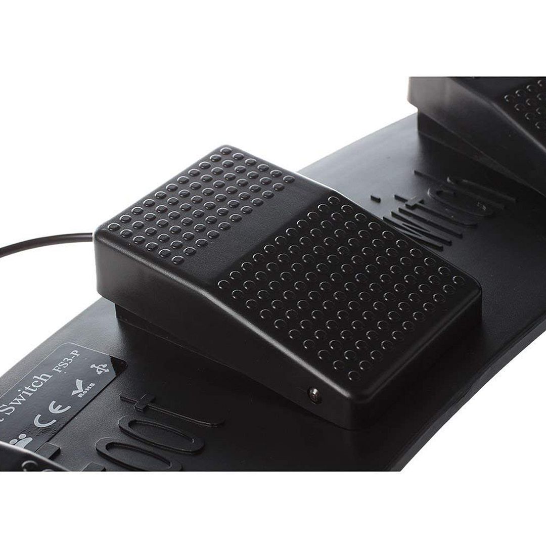 USB Triple Action Foot Switch Pedal Control Keyboard Mouse PC for